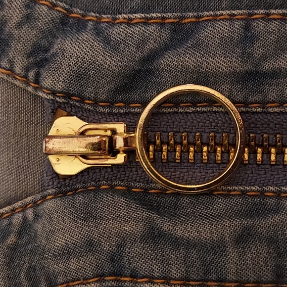 INC International Concepts Blue Lyocell Denim Tie Waist Sleeveless Zip Dress 12 - Picture 4 of 7